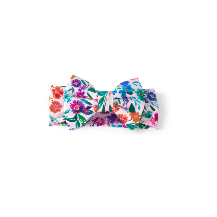 Little Sleepies Luxe Bow Headband Sweet Pea