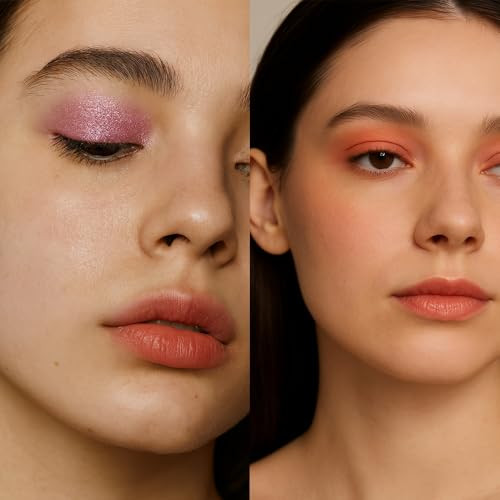 Guantian Matte Green Orange Shimmer Pink Blue Eye Shadow Makeup Palette 4 Colors Highly Pigmented Matte Shimmer Waterproof Eyeshadow Palette