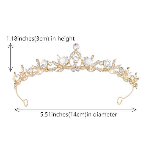 Jitinx Crystal Tiaras And Crowns For Women Bride Royal Queen Headband Princess Headpieces For Birthday Cake Crown And Prom Pageant Party