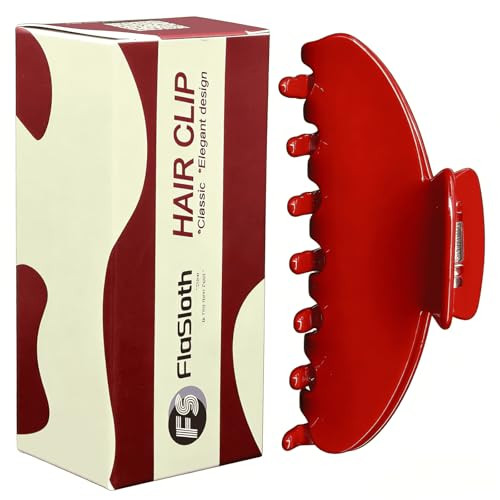 Cherry Red Claw Clip 4 Inch Premium Acetate Hair Clip For All Hair Smooth Round Edges No Snag Gift Ready Luxury Box
