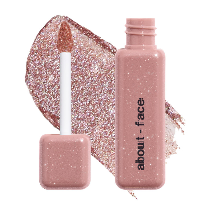 Aboutface Fractal Glitter Eye Paint Shimmering Mauve 0.13Oz