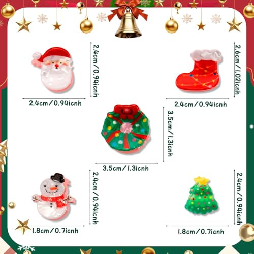 10Pcs Mini Christmas Hair Claw Clips For Girls Stocking Stuffer For Toddler Girls Christmas Girl Gifts Under 10 Dollars Cute Small Hair