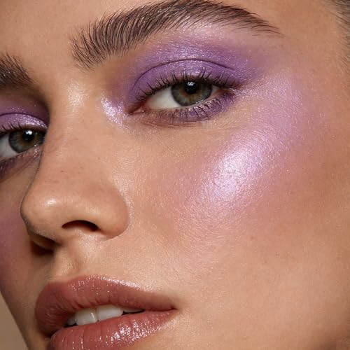 Moimstrisa 2 In 1 Dual Tone Blush For Cheeks Purple Silky Powder Blush And Lavender Glossy Cream Blush Pigmented Buildable Matte Pressed