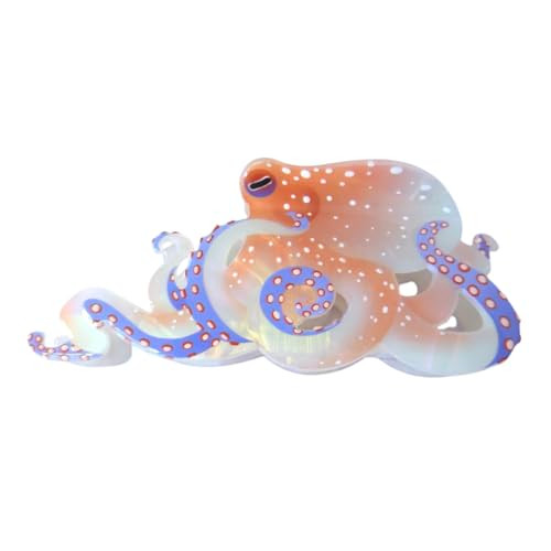Fantasy Octopus Hair Clips Acetate Hair Clips Ocean Octopus Claw Clips For Women Pink