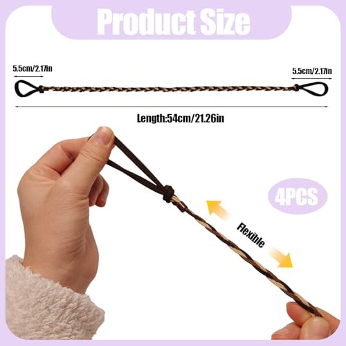4 Pcs Spiral Hair Ties For Women Soft Elastic Rip Ties For Long Thick Hair