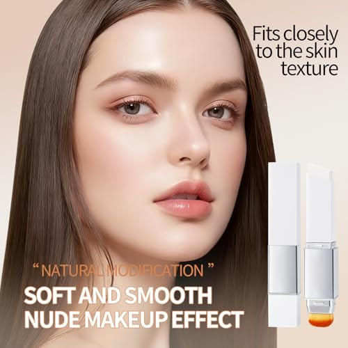 Color Changing Foundation Stick Dual Ended Full Coverage Foundation With Ultra Fine Bristle Brush Create A Lightweight Long Lasting And