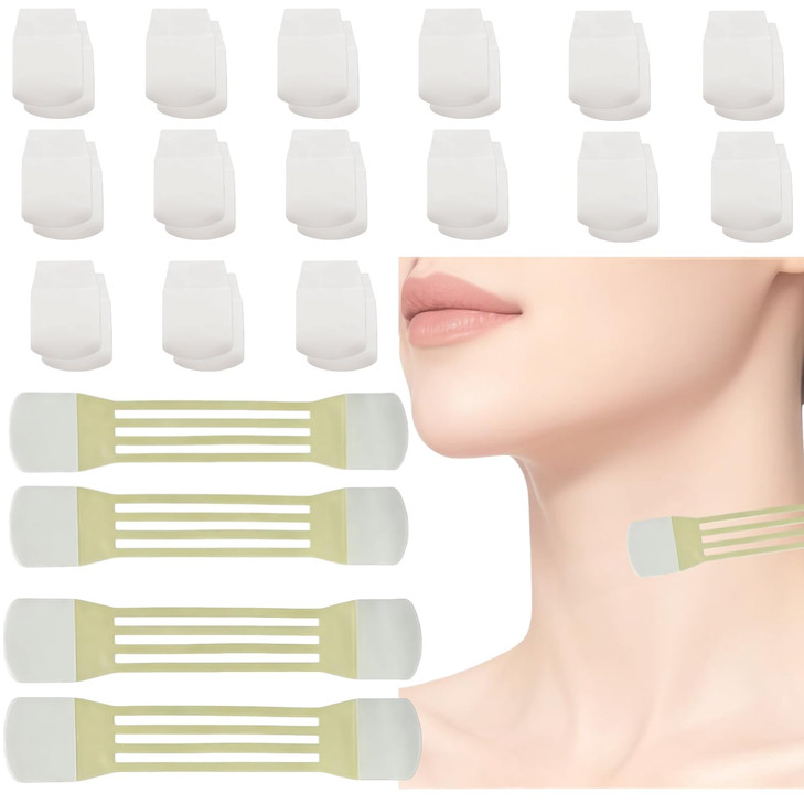 Fablecrest 30Pcs Invisible Neck Lift Tape For Women Applied Behind The Neck Waterproof And High Elastic Instant Firming Tape Targets Turkey