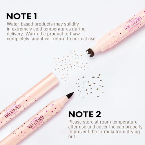 Jolilab Freckle Pen 3 In 1 Dual Ended Stamp And Precision Tip Eyeliner Brow Pencil 2 Shades Soft Brown Dark Brown Waterproof Long Lasting