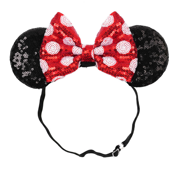 Zhezesmila Adjustable Ears Headband Elastic Classic Sequin Ears For Baby Girls Toddlers And Women