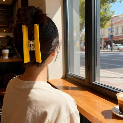 Overstimulated Caution Sign Hair Claw Clip Yellow Caution Hair Clip Do Not Approach Sign Hair Claws Hair Clips Funny Gag Gift For Women And
