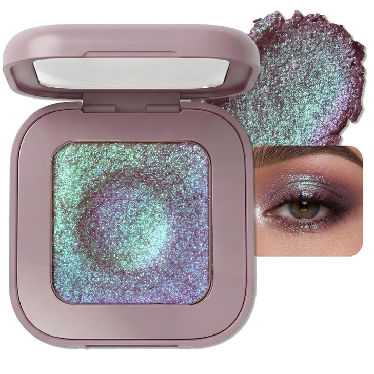 Enfuntins Duochrome Glitter Eyeshadow Ultra Fine Color Shifting Metallic Shimmer High Pigment Holographic Single Eye Makeup Long Lasting And