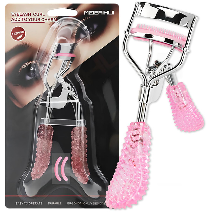 Eyelash Curler With Built In Comb Lash Curler With 2 Extra Silicone Replacement Pads For Any Eye Shapes And Sizes