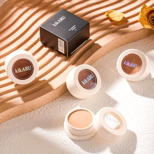 Kikaru Multi Use Pot Concealer Full Coverage Makeup For Face Eye Body For Dark Circles Redness And Blemishes Nourishing Makeup For A More