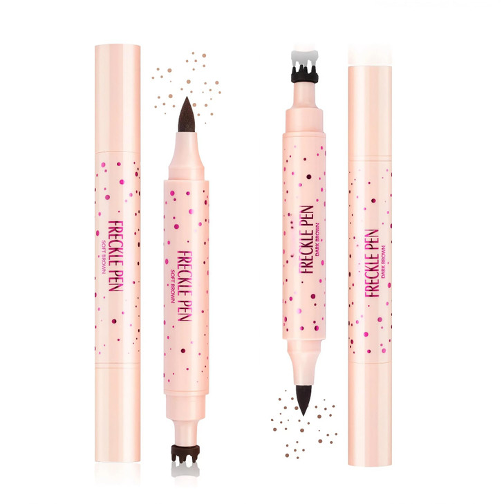 3 In 1 Freckle Stamp Freckle Pen And Eyebrow Pen 4 Point Stamp For Natural Faux Freckles Waterproof And Long Lasting.