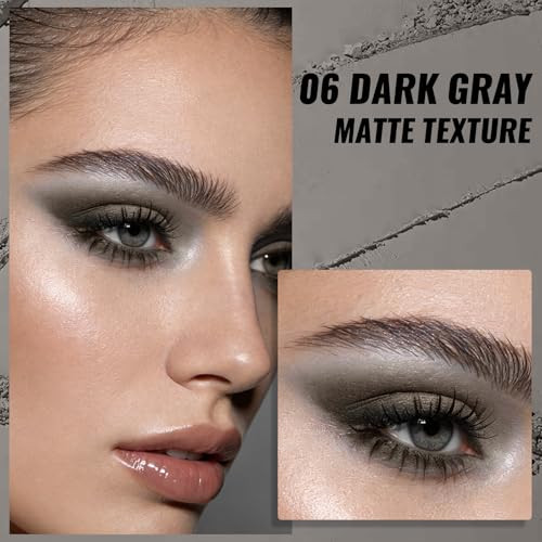 Cahoto Dark Gray Matte Eyeshadow Single Palette With Mirror