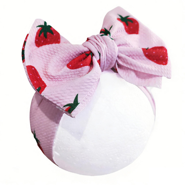 Lddcx Bows For Baby Girls Headband Newborn Strawberry Bows Headbands Baby Hair Bows Hairbands Hair Accessories. Fd137 Pink