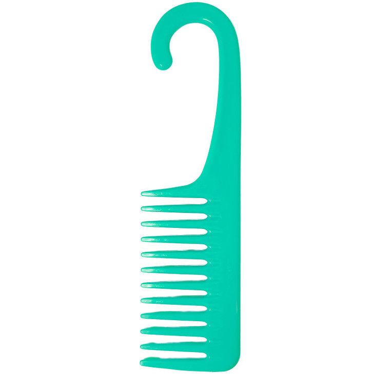 Donna Hanging Shampoo Comb Wide Tooth Detangling Hair Comb With Shower Hook Lightweight Durable Wet Dry Scalp And Curly Hair Tool Green
