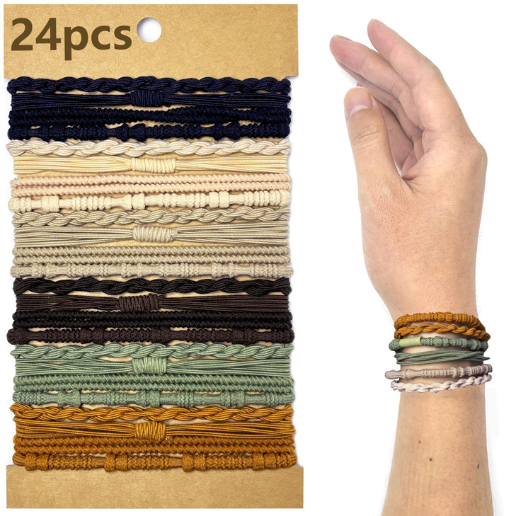 Gemgimy Boho Hair Ties Elastic Hair Tie Bracelets Women Hair Accessories