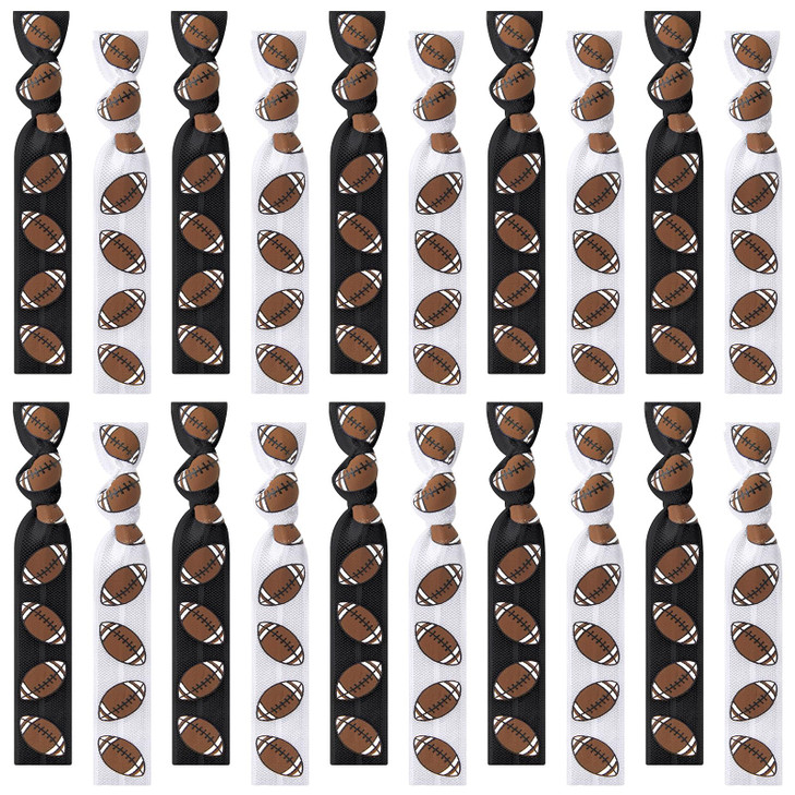 Hanaive 20 Pcs Football Hair Ties Football Hair Accessories For Women