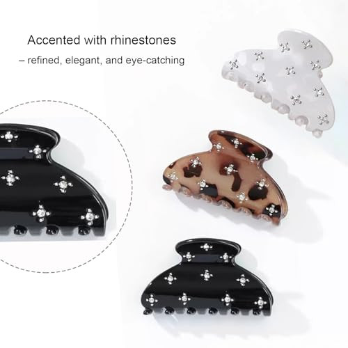 2.5 Inch Medium Hair Clips For Women Girls Claw Clips For Thin Fine Hair