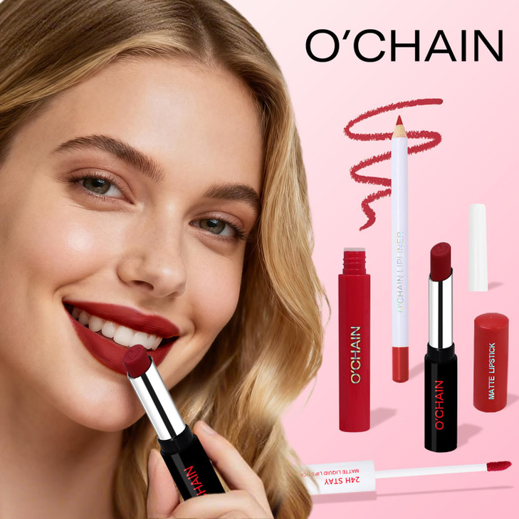 O Chain 3Pcs Lip Trio Set