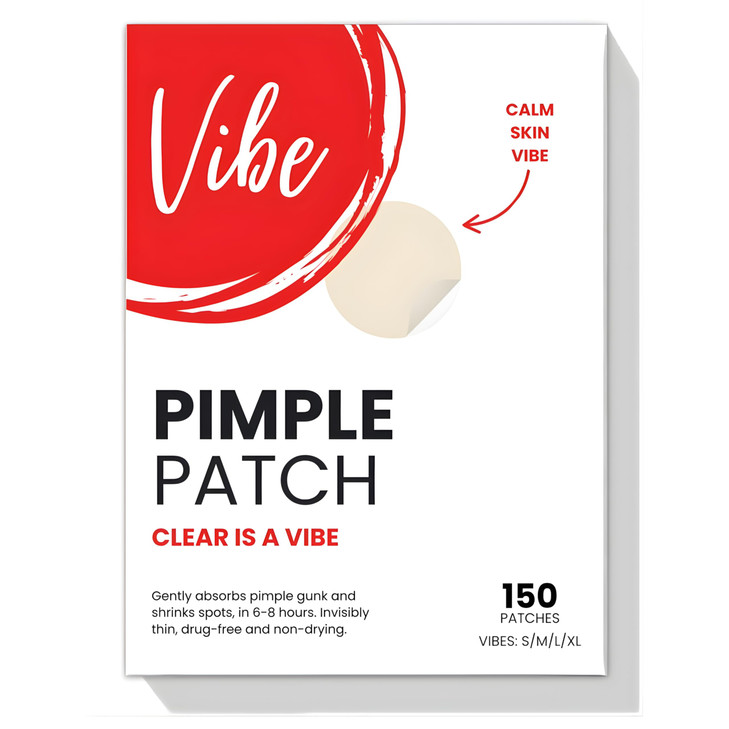Vibe Pimple Patches For Face 4 Sizes 150 Count Acne Patches For Covering Zits Plus Blesmishes Spot Stickers With Salicylic Acid Tea Tree Oil