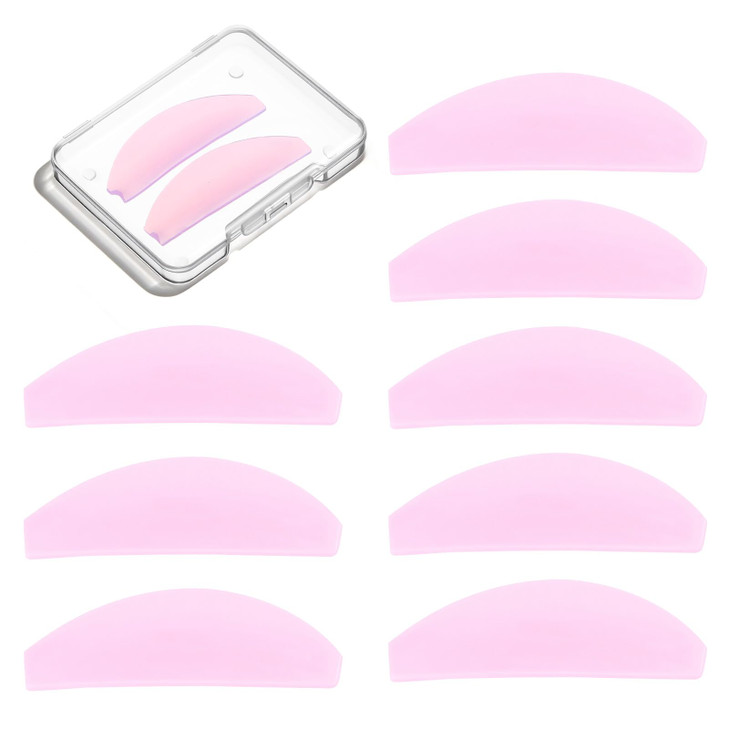 8Pcs Lash Lift Shields Flat 1Mm Thin Korean Lash Lift Pads For Eyelash Straightening And Lifting Super Sticky Glueless Reusable Silicone
