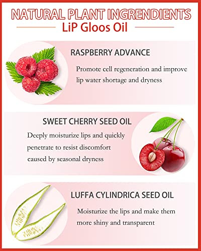 Moisturizing Lip Glow Oil Rosewood Plumping Tint Lip Gloss Stain For Women