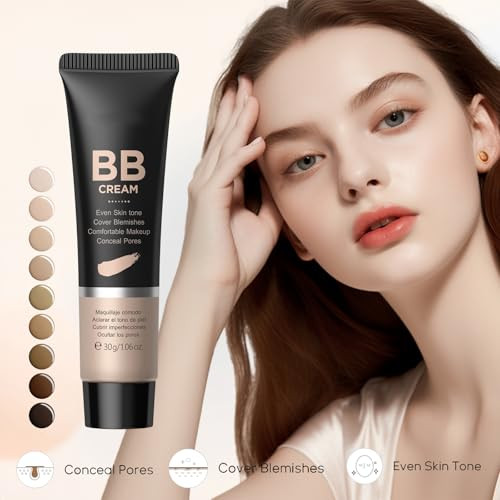 Easilydays Hydrating Bb Cream Tinted Moisturizer 9Colors Full Coverage Foundation And Concealer Brighten Skin Tone And Cover Pores Oil