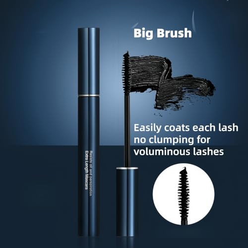 Black Waterproof Mascara Long Lasting Thickening Volume And Length Smudge Proof No Clumping Curl Natural 1Pcs