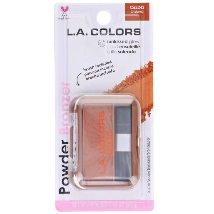 L.A Colors Powder Bronzer With Applicator C62243 Baked 0.13 Oz