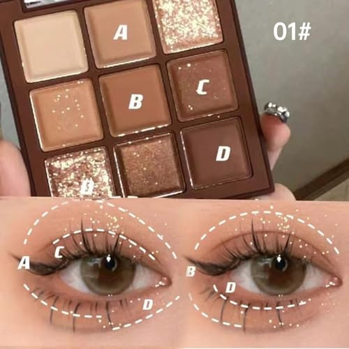 Kxmzeg Neutral Nude Brown Matte Eyeshadow Palette Makeup Cream Eye Shadow Palette Makeup Highly Pigmented Eye Shadows For Older Women Eyes