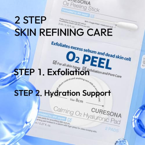 Curesona O2 Calming Care Kit K Beauty Skincare Routine Set
