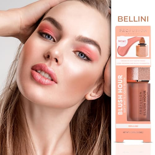 Profusion Cosmetics Blush Hour Lightweight And Long Wearing Soft Matte Cream Blush Buildable Natural Finish Radiant Glow Bellini