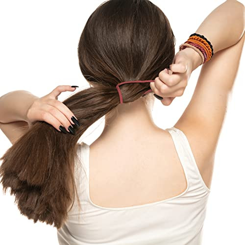 Hair Ties Bracelet Boho Ponytail Holder For Women S Thick Thin Long Curly Hair Lolalet Super Cute Soft Braided Nylon Elastics 16 Pcs Style A