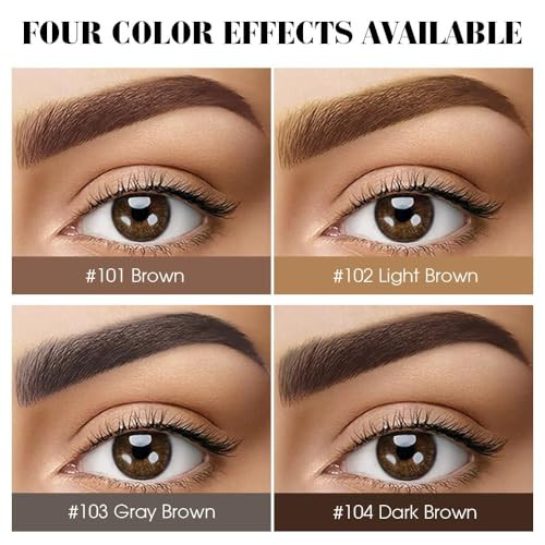 Lsxia 2 Pcs Peel Off Tattoo Eyebrow Gel Set Dark Brown