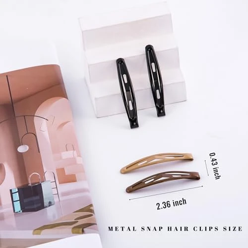 Cptots 16 Pcs Snap Hair Clips Metal Barrettes For Women Hair Accessories