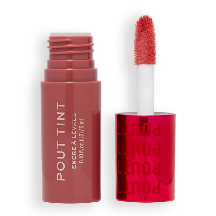 Makeup Revolution Pout Tint Lip Gloss Lightweight And Buildable Formula Gloss To Stain Finish Nude Dreams 0.1 Fl.Oz