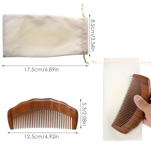 Giantree Wooden Labor Comb Birth Comb For Labor With Bag Cloth