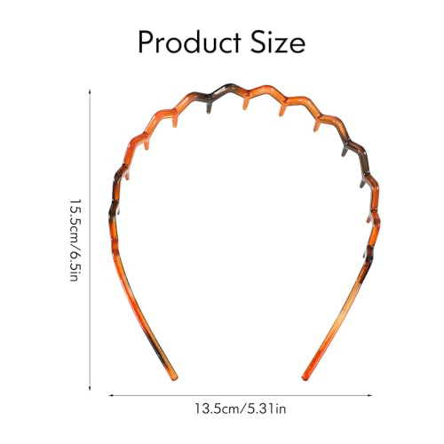 Wy Lighting Level Zig Zag Headbands 4 Pieces Tooth Hair Comb Hairband Wavy Shape Plastic Hair Bands Hair Hoop Accessory For Women Lady Girls
