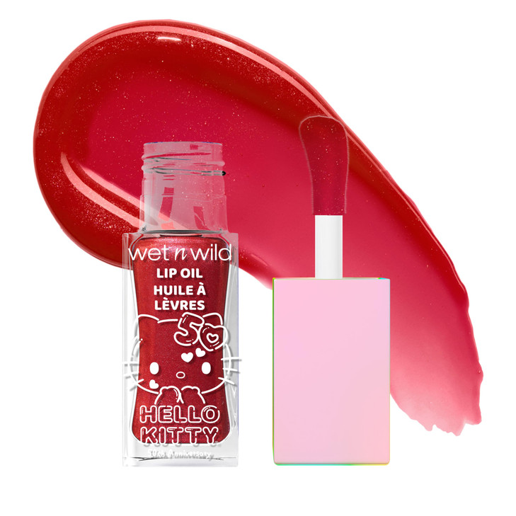 Wet N Wild Hello Kitty Glitter Lip Oil New 10 Oil Infused Formula Warm Apple Pie Lightly Scented Sparkly Bold Colors Cruelty Free And Vegan