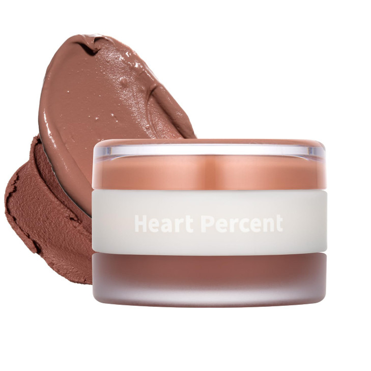 Heart Percent Dote On Mood Custom Lip And Cheek Matte Fog Pot Plus Glow Shine Balm Dual Type Multi Use Blush And Lip Tint 06. Bare Nude