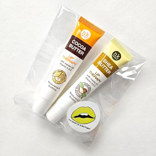 2 Pack Bundle Of 1 Shea Butter Lip Therapy And 1 Cocoa Butter Lip Therapy For Moisturizing Soothing And Nourishing Your Dry And Chapped Lips