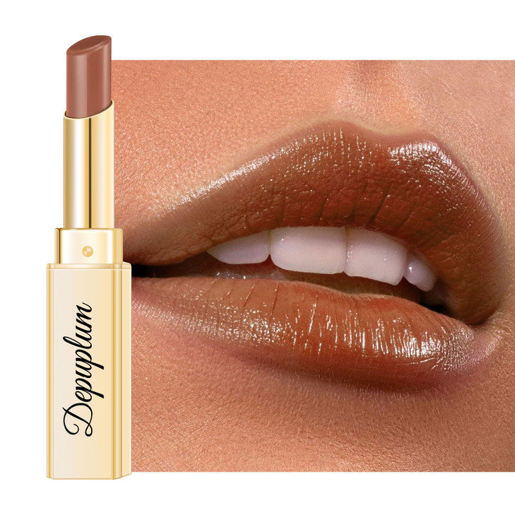 Depuplum Brown Lipstick For Women Moisture Lip Gloss Tinted Lip Balm