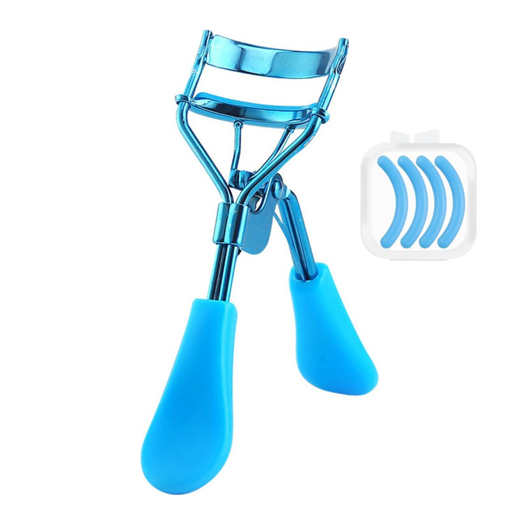 Blue Eye Lash Curler Eye Lash Curler Makeup Eyelashes Tool To Curl And Lifted Lashes Eye Eyelash Curlers For Women Eyelash Curler With 4