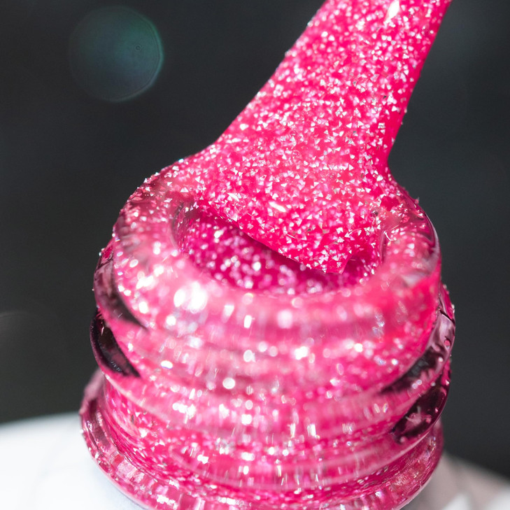 Burano Hot Pink Reflective Glitter Gel Nail Polish Pink Glitter Gel S5