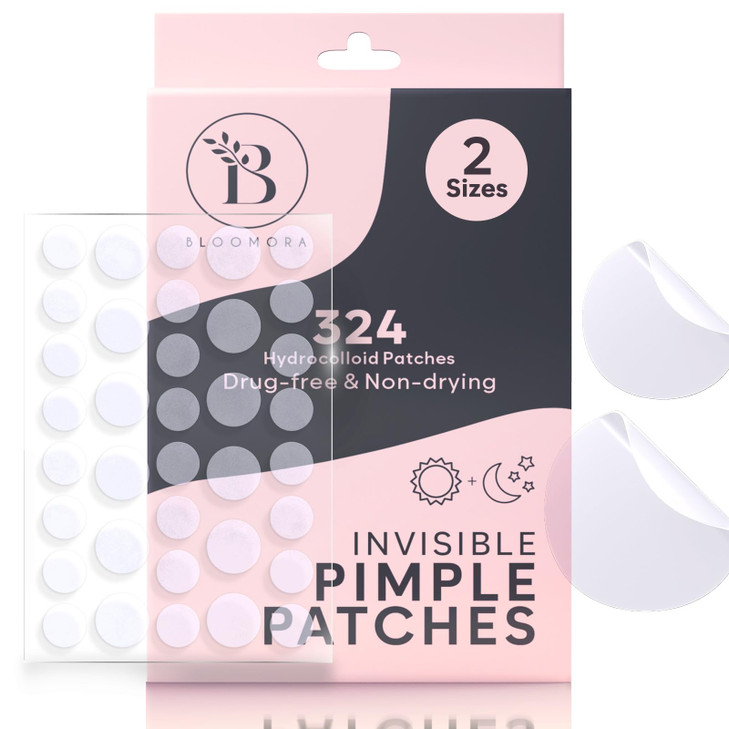 Pimple Patches 324 Count Hydrocolloid Invisible Stickers Zit Spot Cover