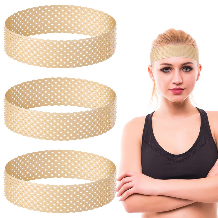Guduling 3Pcs Wig Band Grip Silicone Wig Headbands Adjustable Wig Grip Elastic Sweat Proof Non Slip For Men And Women Skin Color
