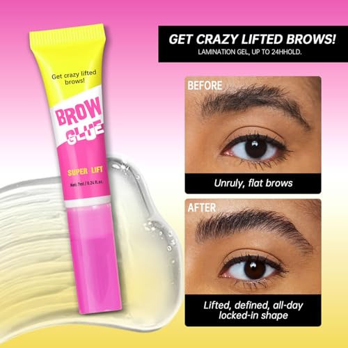 2 Pcs Clear Eyebrow Glue Powerful Instant Shaping Transparent Eyebrow Gel Long Lasting Maintenance And Lifting For 24 Hours Built In Styling