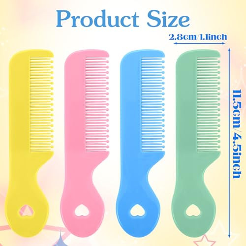 4Pcs Baby Comb And Toddler Comb Set Gentle Baby Hair Combs For Newborns Toddlers Colorful Tip Bristles For Sensitive Scalp Care Styling
